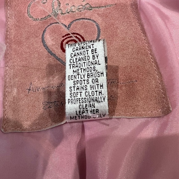 Chico’s Suede Leather Jacket Anniversary Edition Rose Ocho Rios Size 1 US 8 Med - Picture 7 of 14
